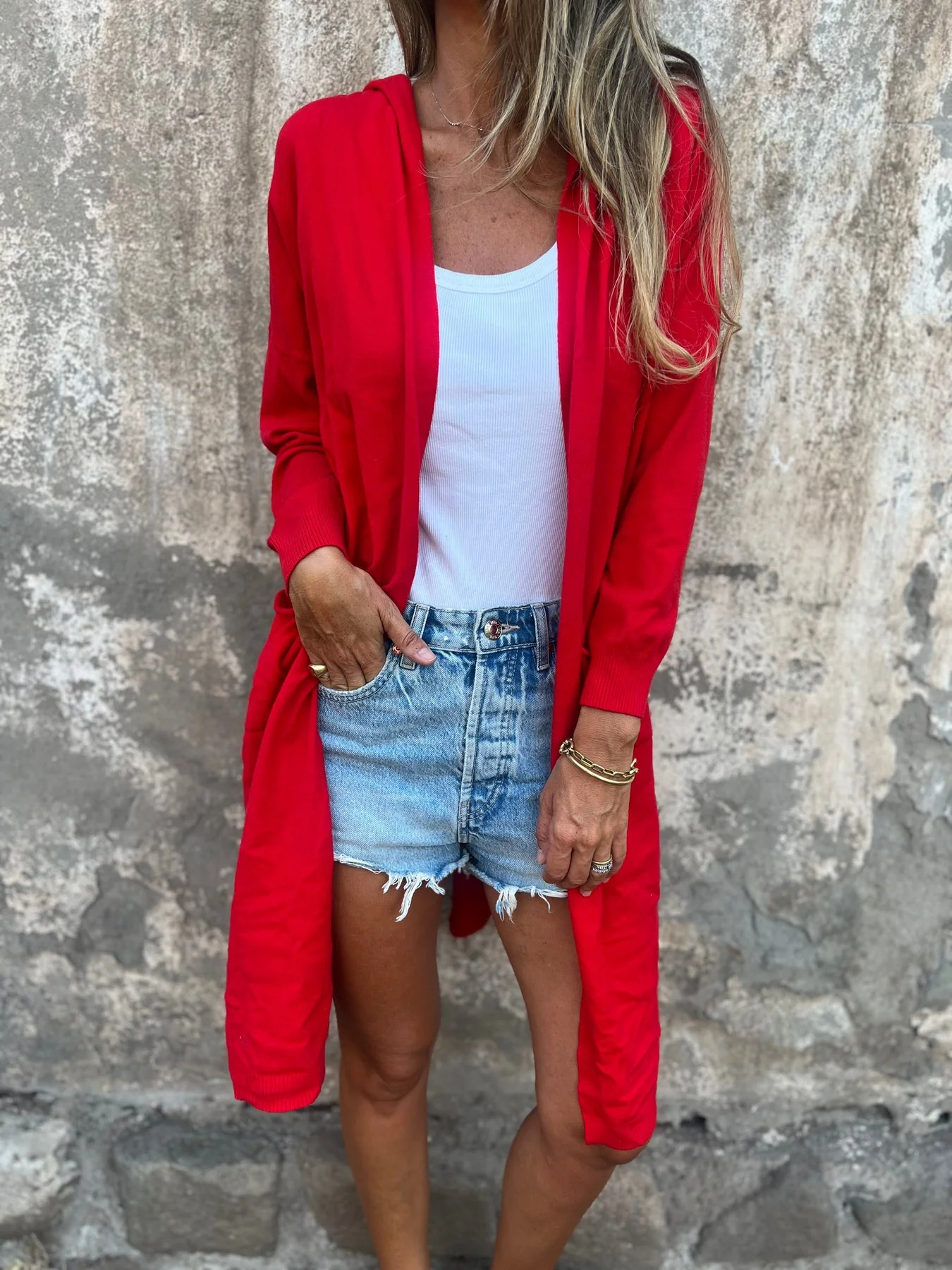 Spring Long Knitted Cardigan