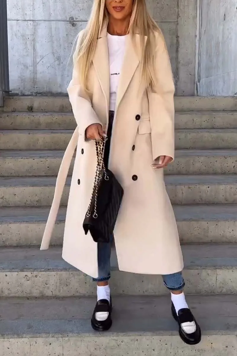 Women's fashionable double breasted coat