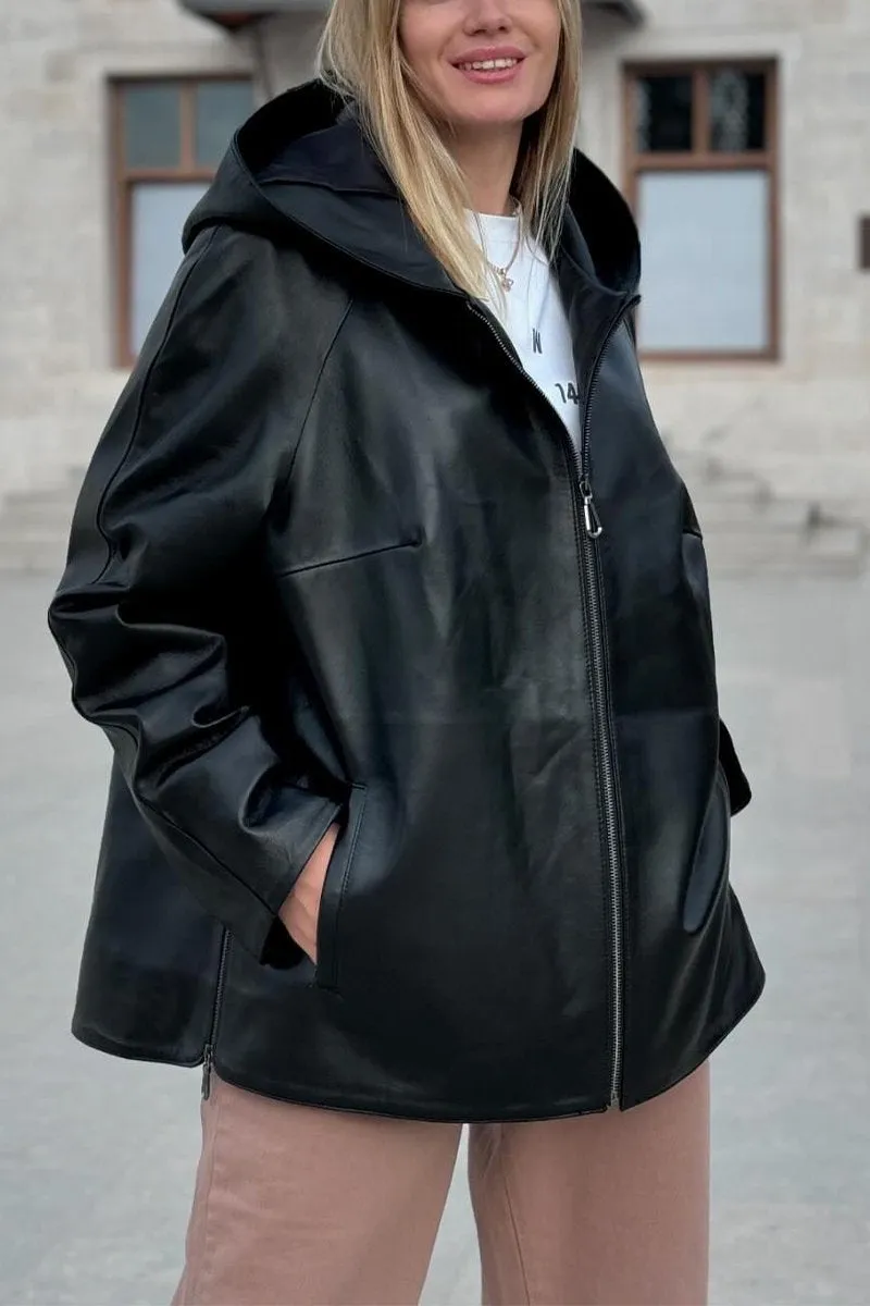 Women's Casual Hooded Zip-up Jacket
